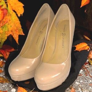 Chinese Laundry Tan Neutral Patent Leather Stiletto Heels- 8.5M